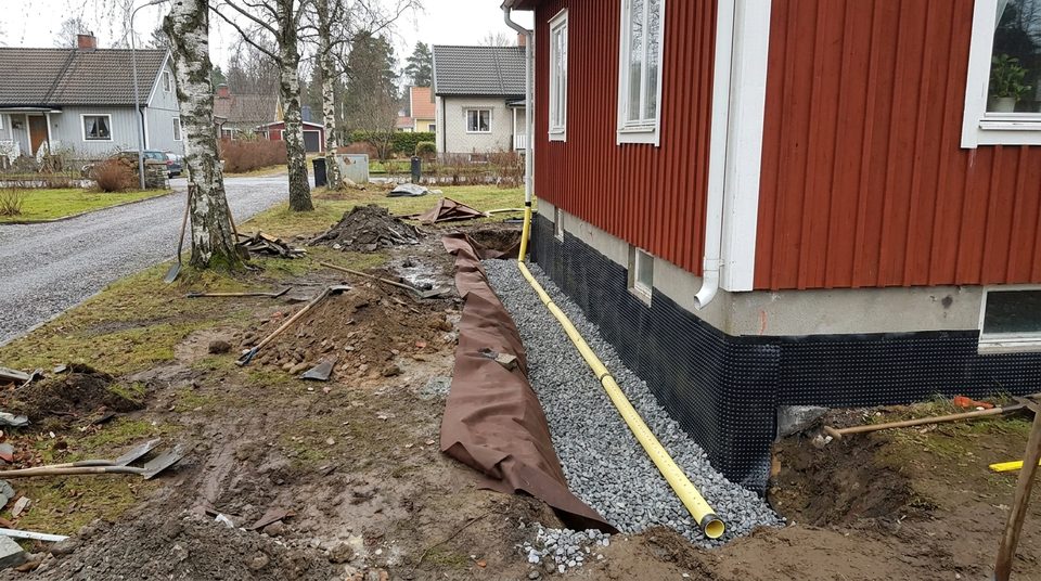 Dränering av husgrund